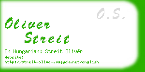 oliver streit business card