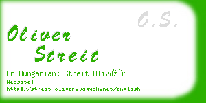 oliver streit business card